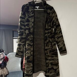 Nine West Camouflage Long Blazer
